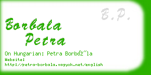 borbala petra business card